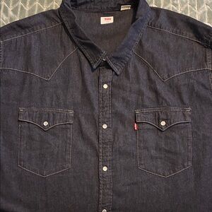Levi's Men's Casual Denim Shirt - Deep Blue